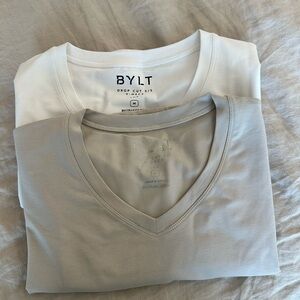 BYLT White and Gray T-Shirts